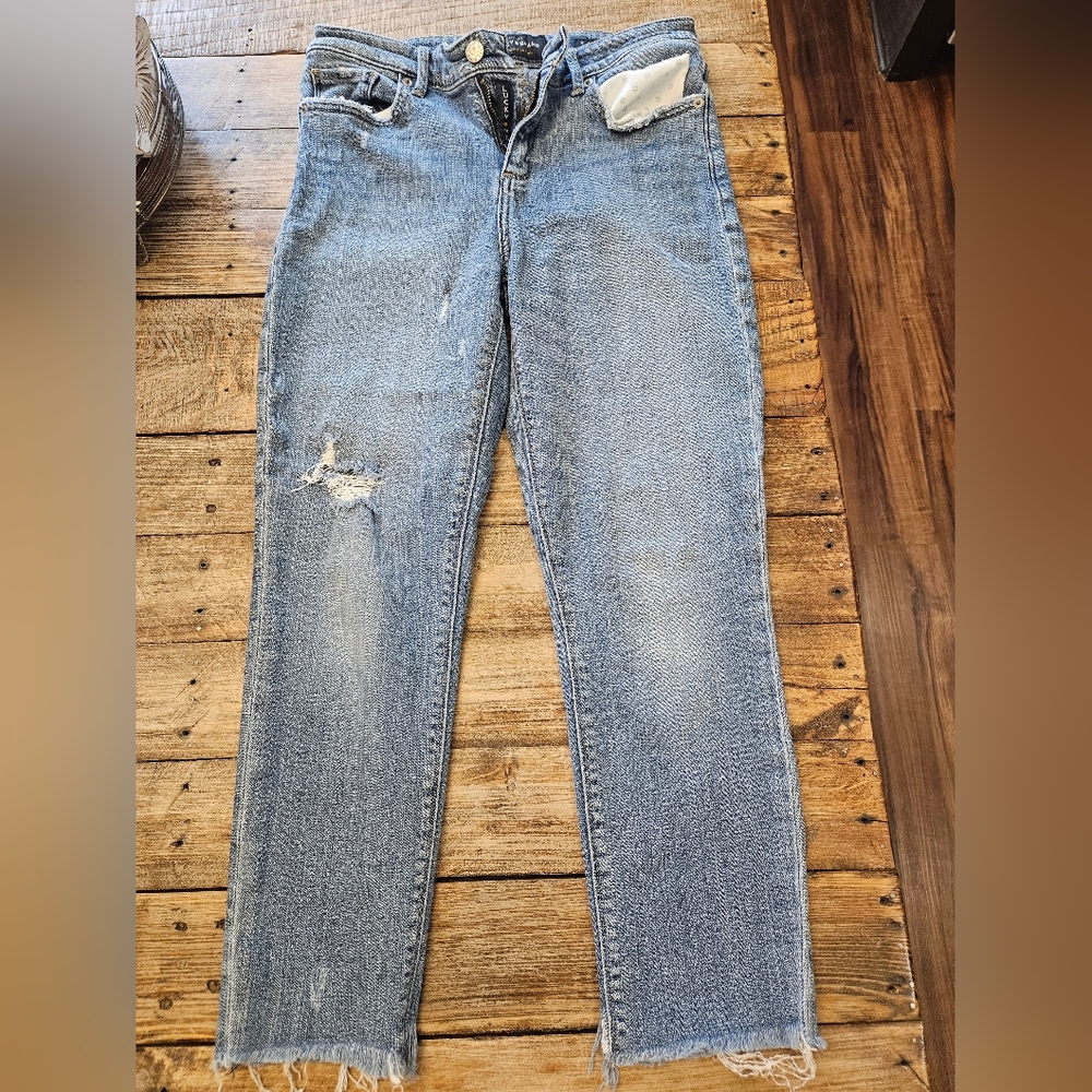 Lucky Brand Blue Skinny Jeans Distressed
